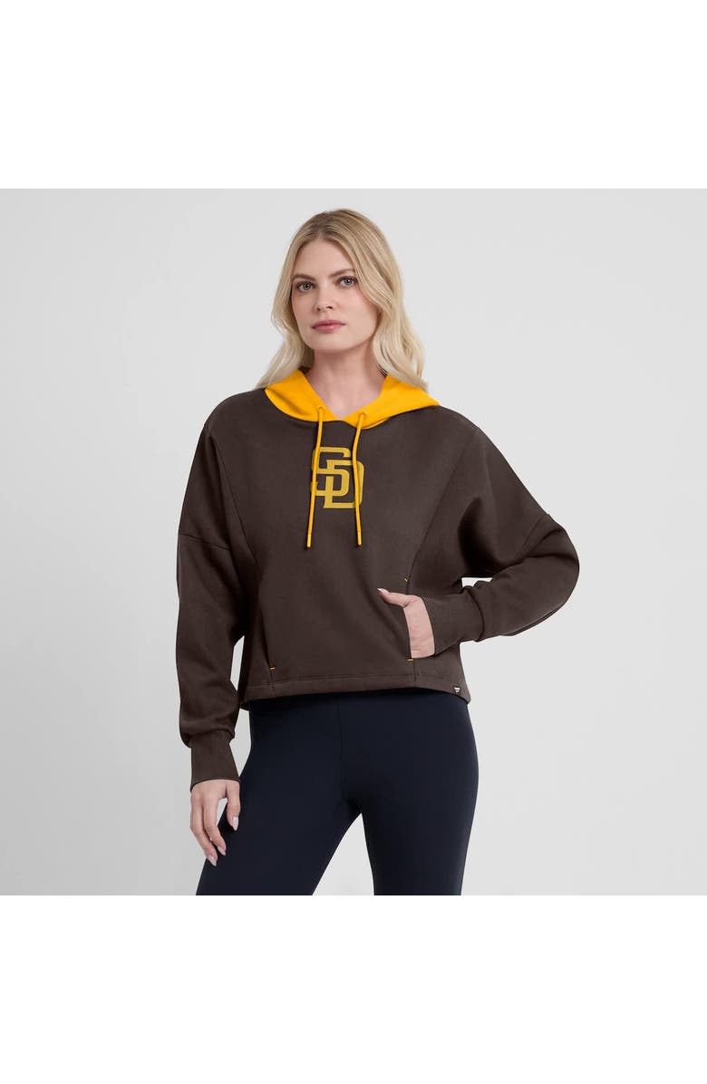 FANATICS Women's Fanatics Brown San Diego Padres Oversized Legacy Favorite Spectator Pullover Hoodie, Alternate, color, Brown