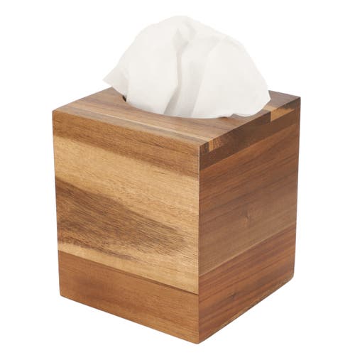 Megachef Acacia Wood Tissue Box Holder In Brown
