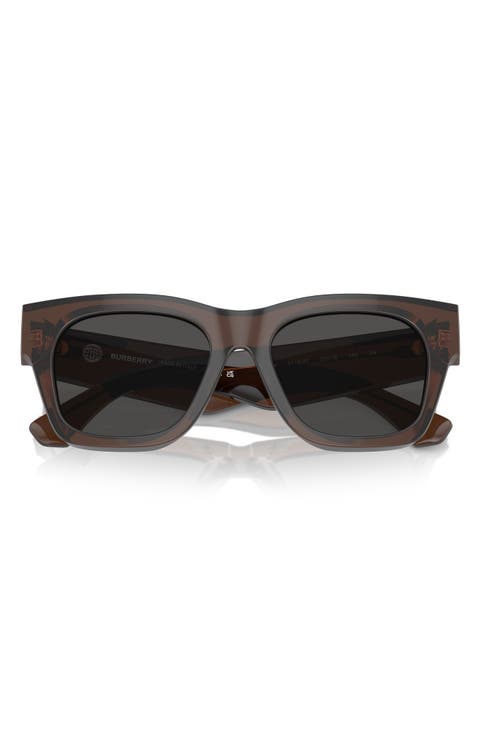 Elevated Check 52mm Square Sunglasses