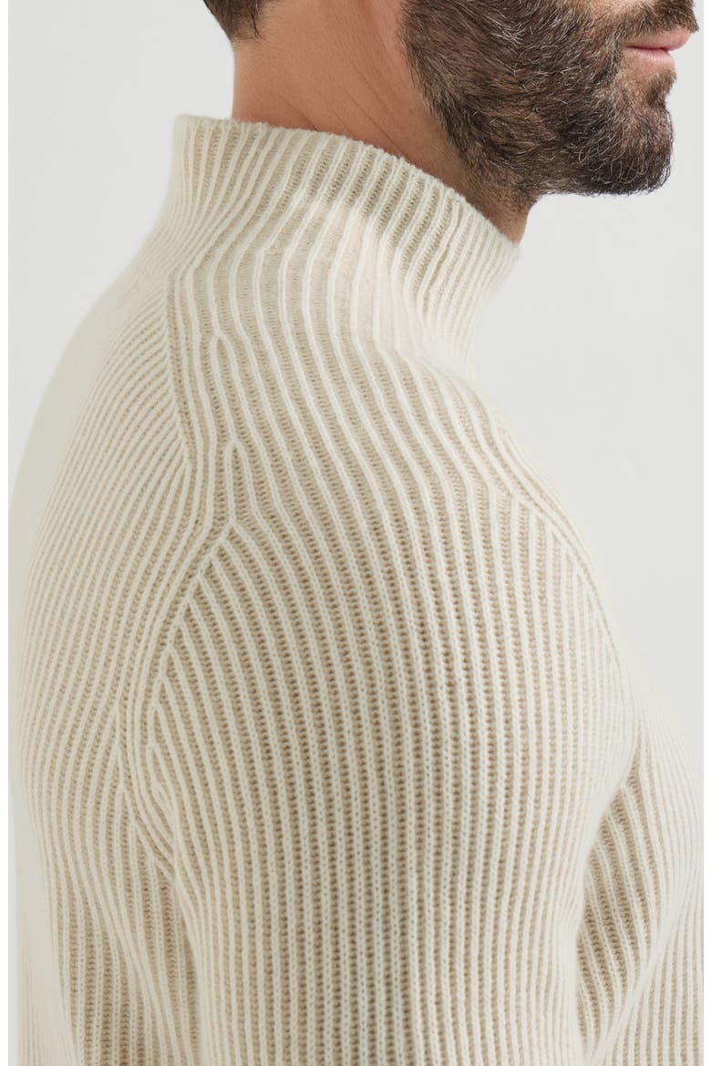 Cashmere English rib turtleneck sweater, Alternate, color, Panama