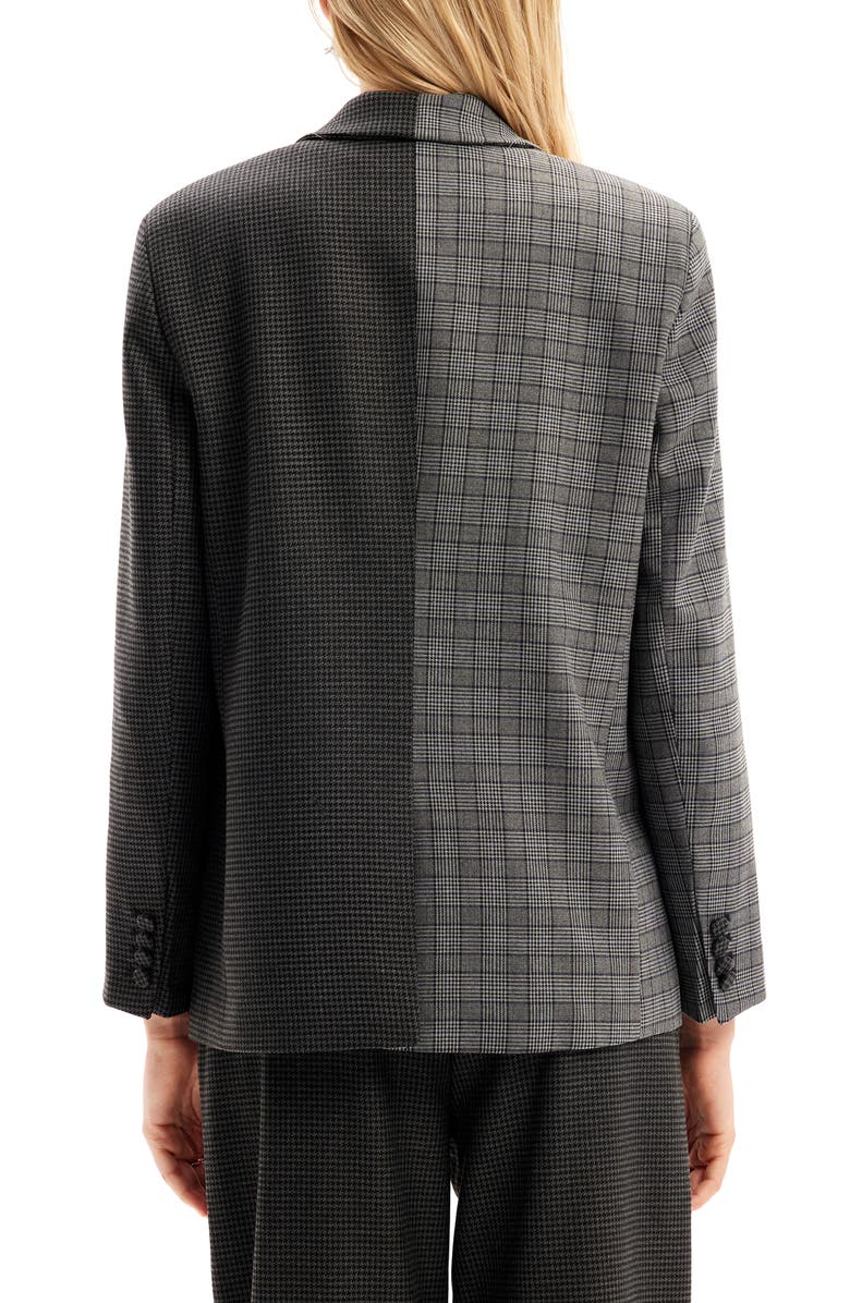Desigual Houndstooth Patch Blazer, Alternate, color, 