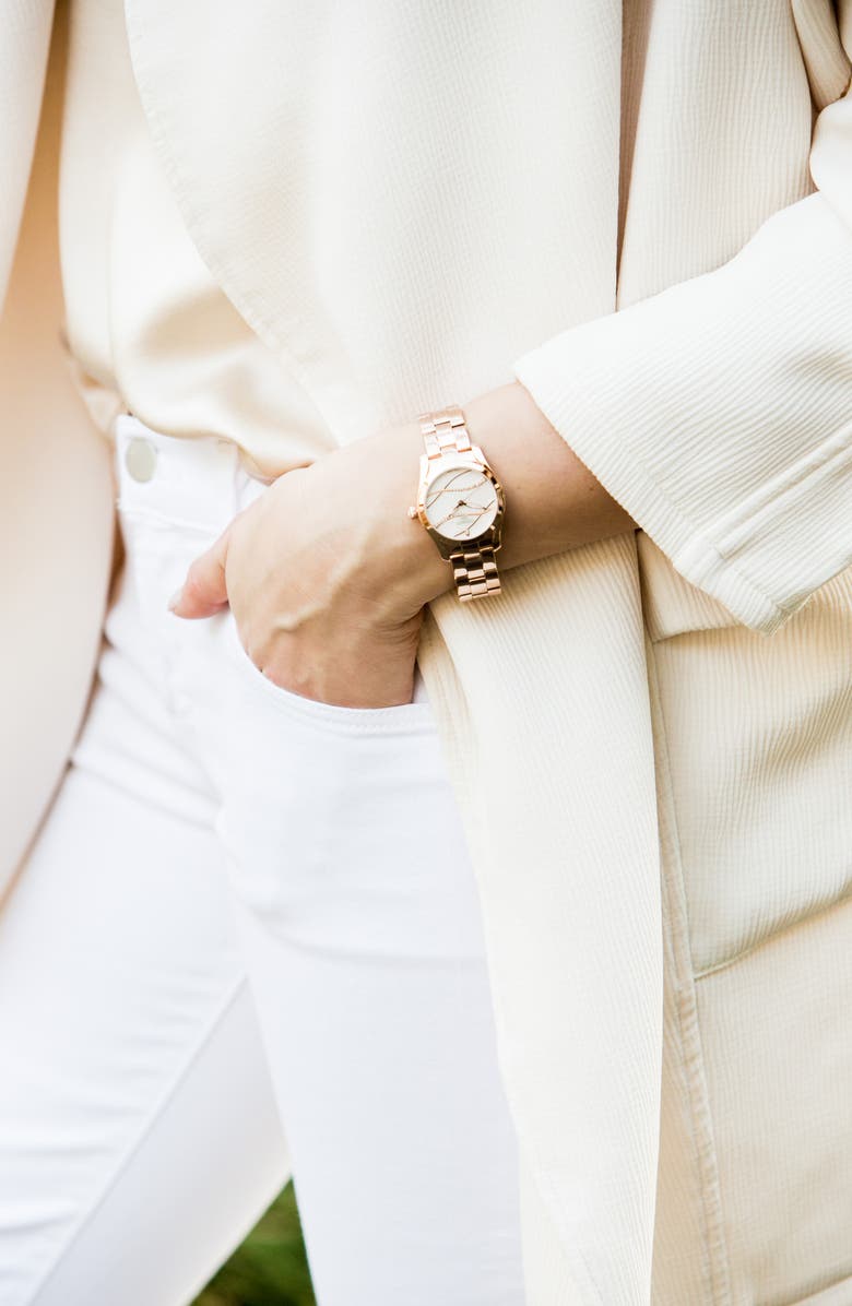 Tissot T-Wave Bracelet Watch, 30mm, Alternate, color, Rose Gold/Mop/Rose Gold