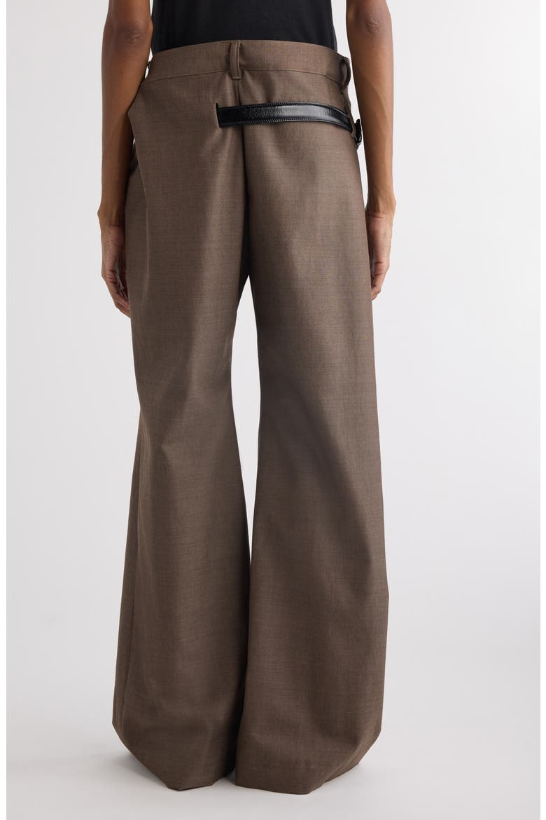 Partar Belted Wide Leg Pants, Alternate, color, BROWN MELANGE