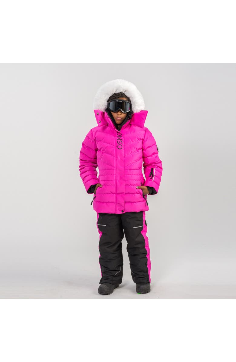 ÖSNO Siena Luxury Snowsuit, Alternate, color, Fushia With White Fur