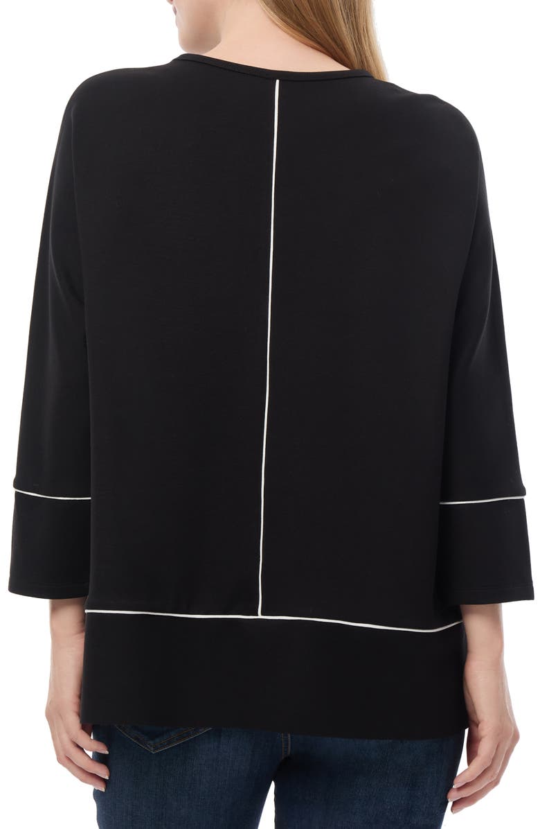 Jones New York Serenity Piped Knit Top, Alternate, color, 