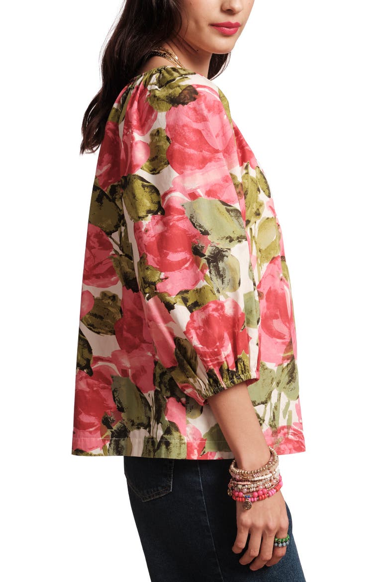Bliss Top Pretty Peonies, Alternate, color, Pink/Multi