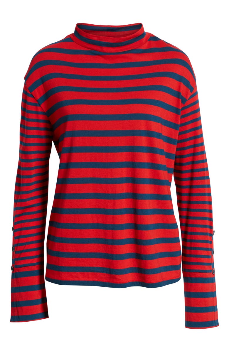 BP. Stripe Mock Neck Tee, Alternate, color, 