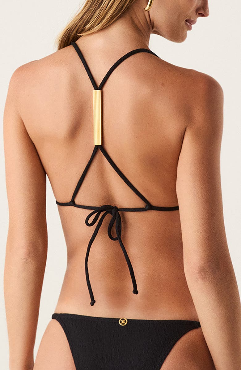 ViX Paula Hermanny Tammy T-Back Triangle Bikini Top, Alternate, color, Black