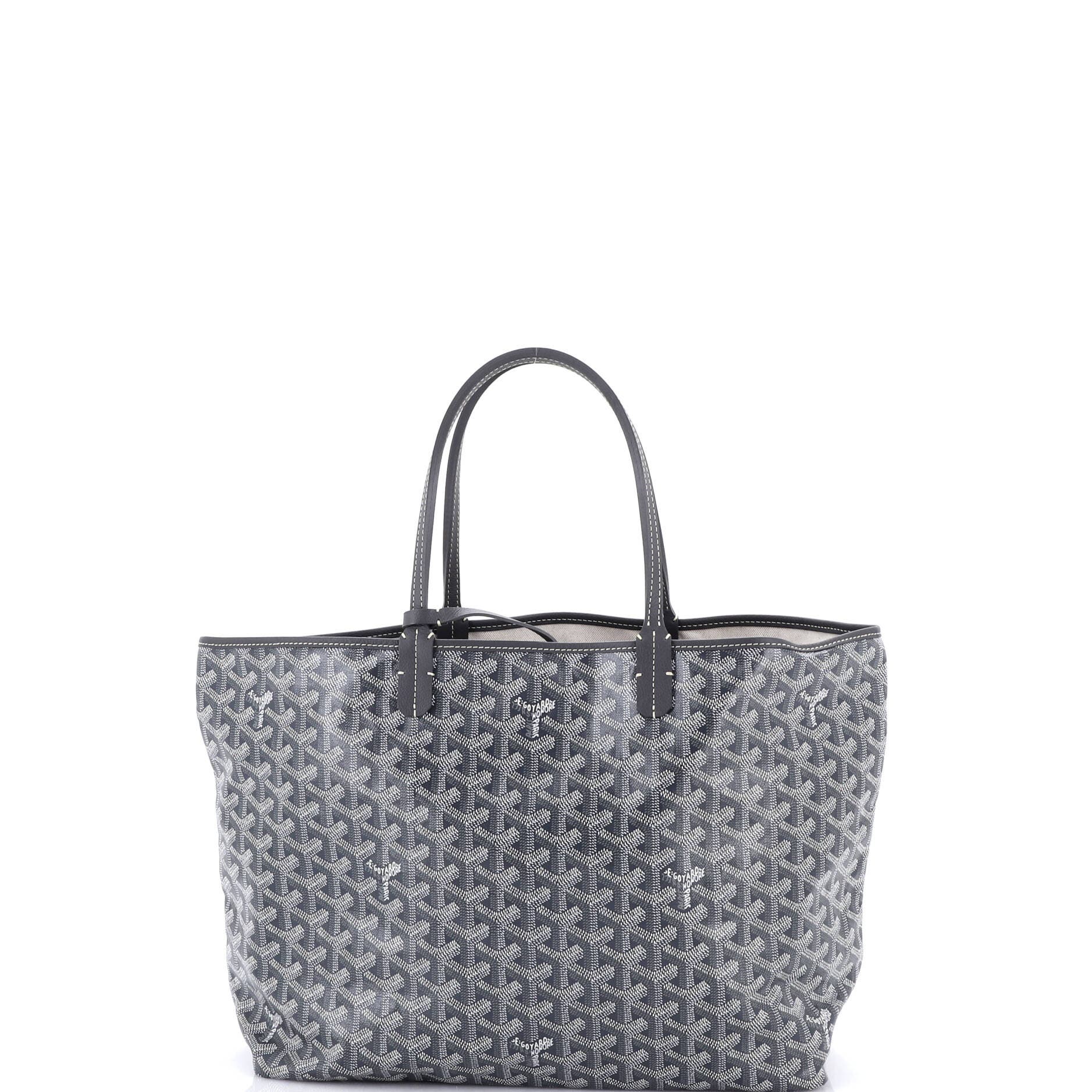 Pre-Owned Goyard Saint Louis Tote Coated Canvas PM, Main, color, Gray