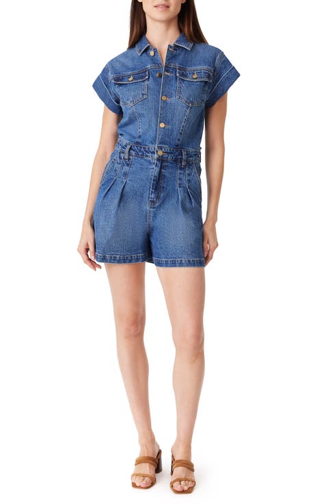 Roll Cuff Denim Jumpsuit