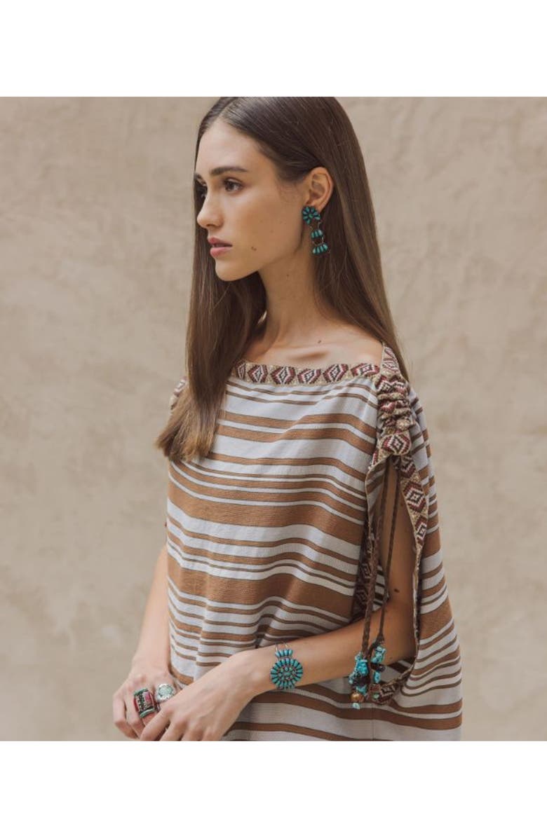 Fortela WDanush Striped Caftan Dress, Alternate, color, Camel