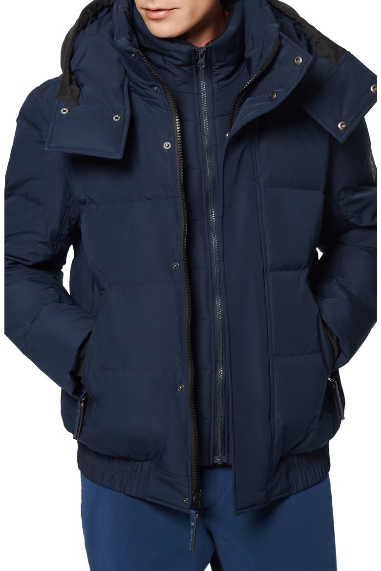Phoenix Water Resistant Down & Feather Coat, Main, color, INK