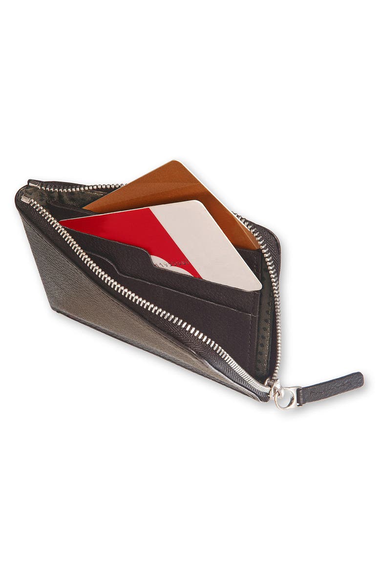 Lineage Leather Zip Wallet, Alternate, color, BLACK