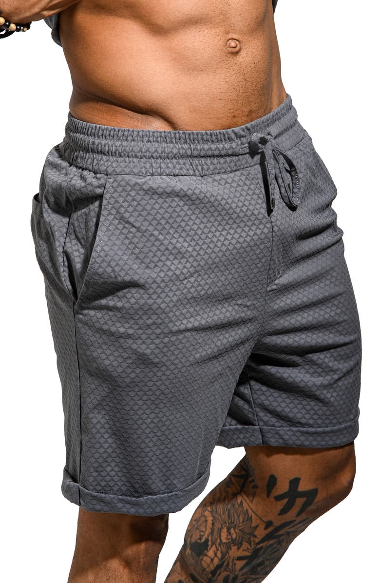 Maceoo Athgainsboro Cotton Blend Drawstring Shorts, Alternate, color, Grey