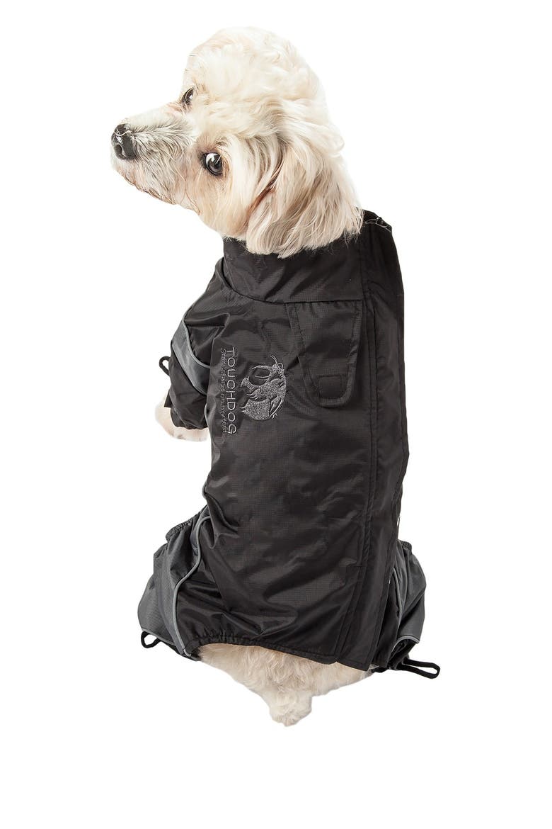 Quantum-Ice Full-Bodied Adjustable and 3M Reflective Dog Jacket w/ Blackshark Technology - XLarge, Alternate, color, BLACK GREY
