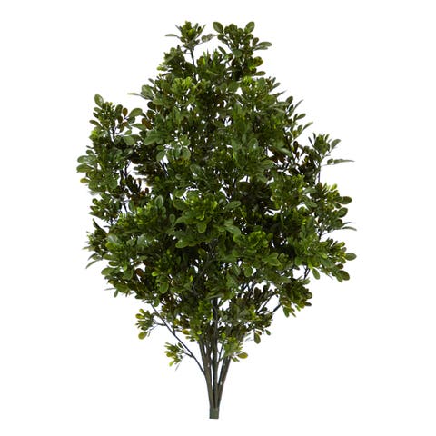 2.5-ft Tea Leaf Artificial Plant UV Resistant (Indoor/Outdoor)