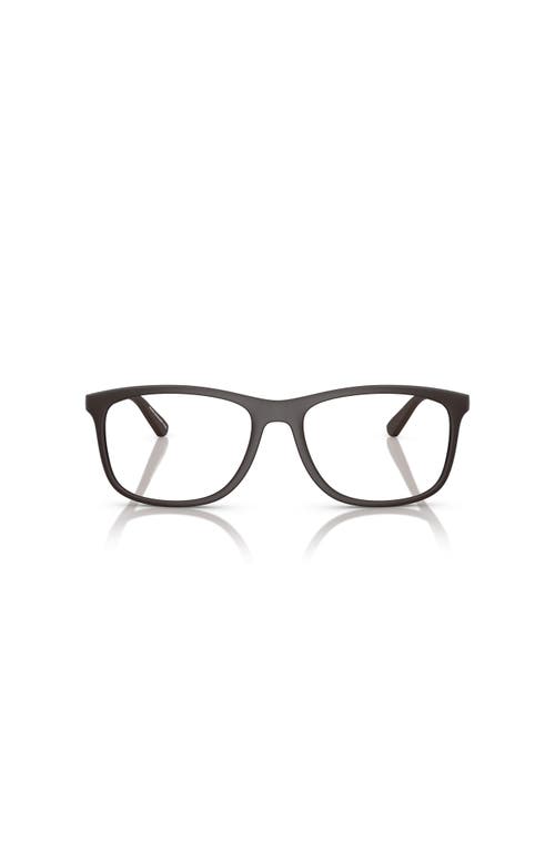 Emporio Armani 55mm Rectangle Optical Glasses In Brown