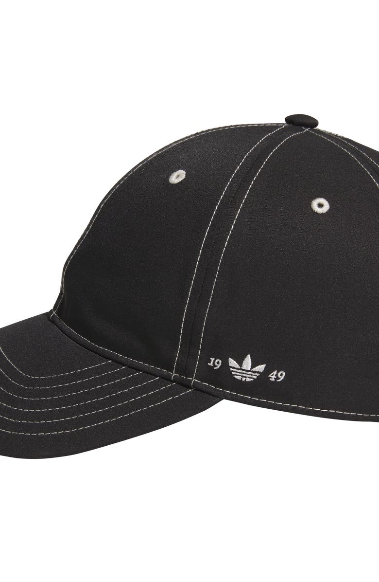 adidas Stealth Strap Back Baseball Cap, Alternate, color, Black/ Off White