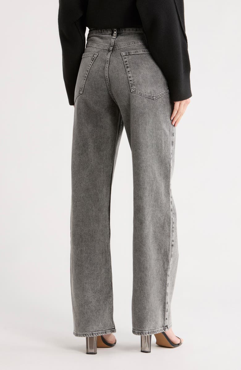 Lori Embellished Mid Rise Wide Leg Jeans