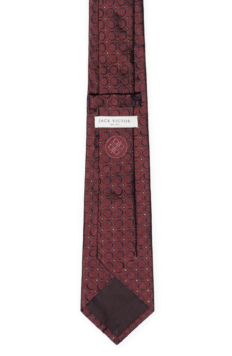 Jack Victor Lorimer Medallion Print Silk Tie, Alternate, color, Red
