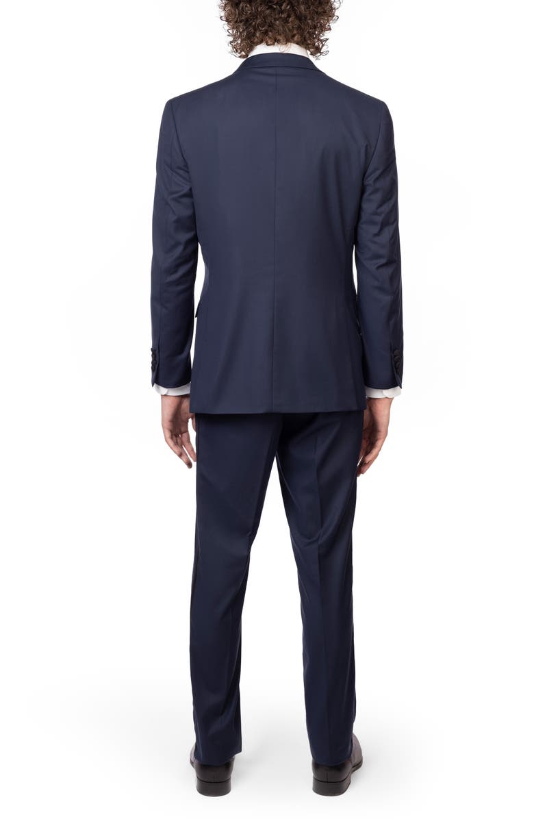 ZANETTI Black Slim Fit Mélange Tuxedo, Alternate, color, Navy