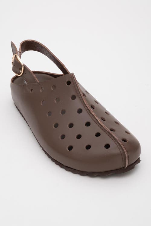 Forever & Always Shoes Justa Leather Clogs In Brown Leather