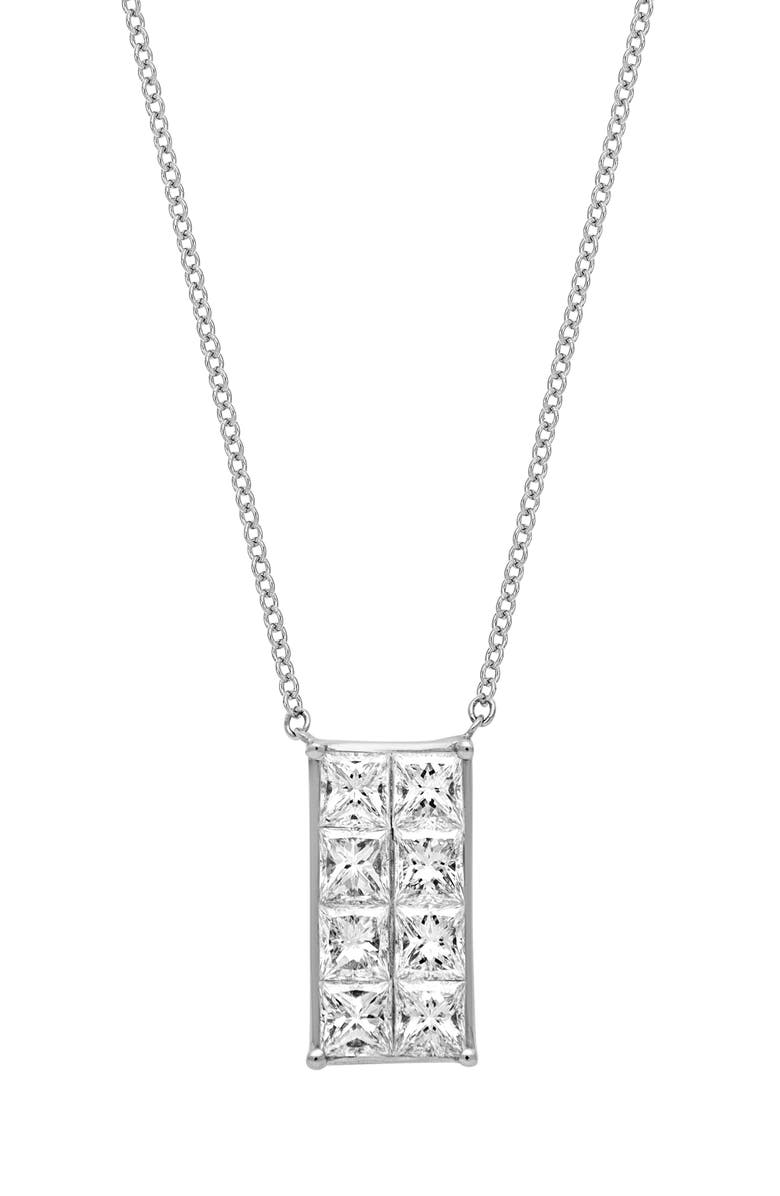 Bony Levy 18K White Gold Diamond Rectangle Pendant Necklace - 0.90ct., Main, color, 