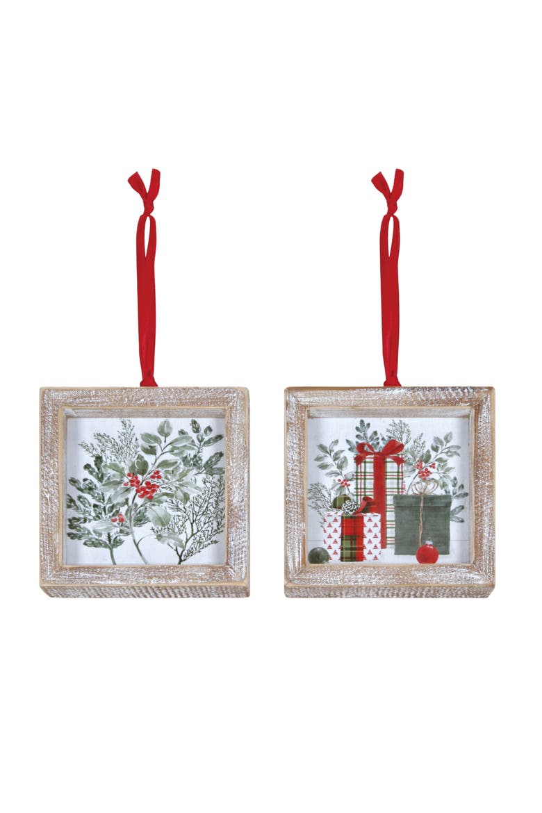 Christmas Greenery Ornament Set of 2, Main, color, Green