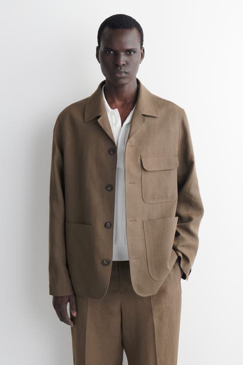 Unstructured Linen Blazer
