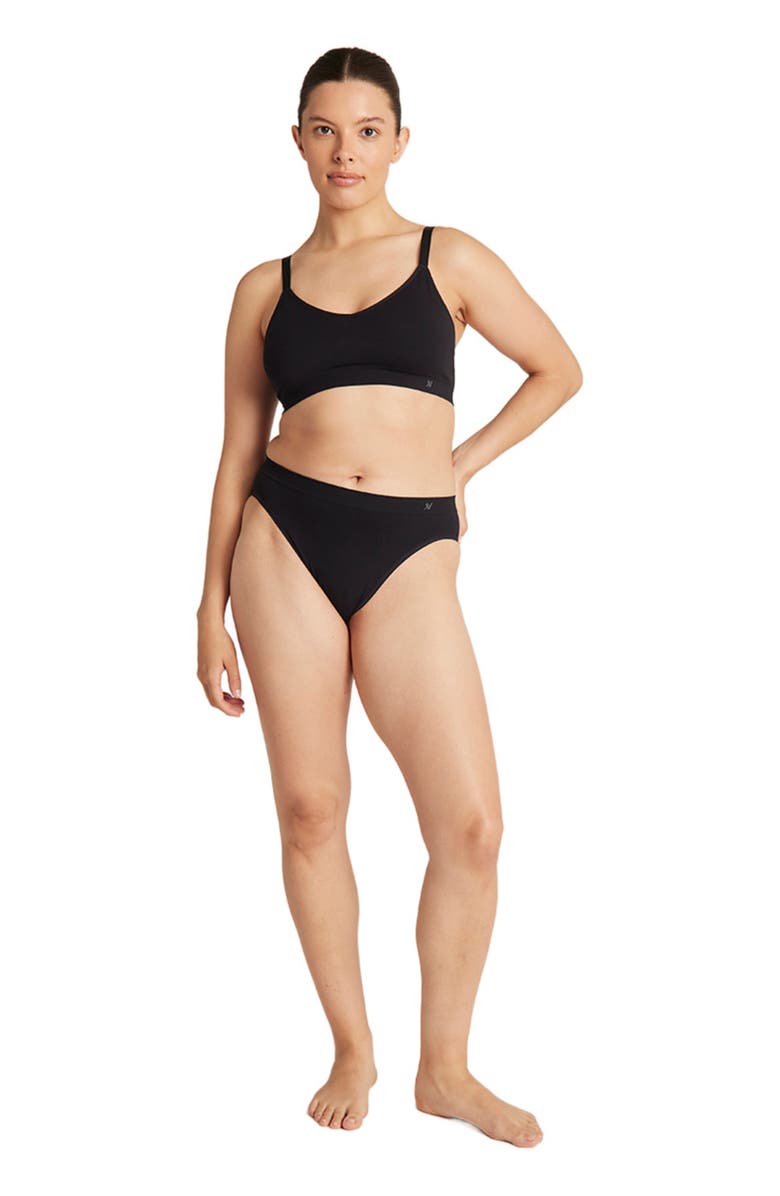 Nudea The Essentials High Leg Brief - 3 Pack, Main, color, Black, Bare 03 & Blush Pink