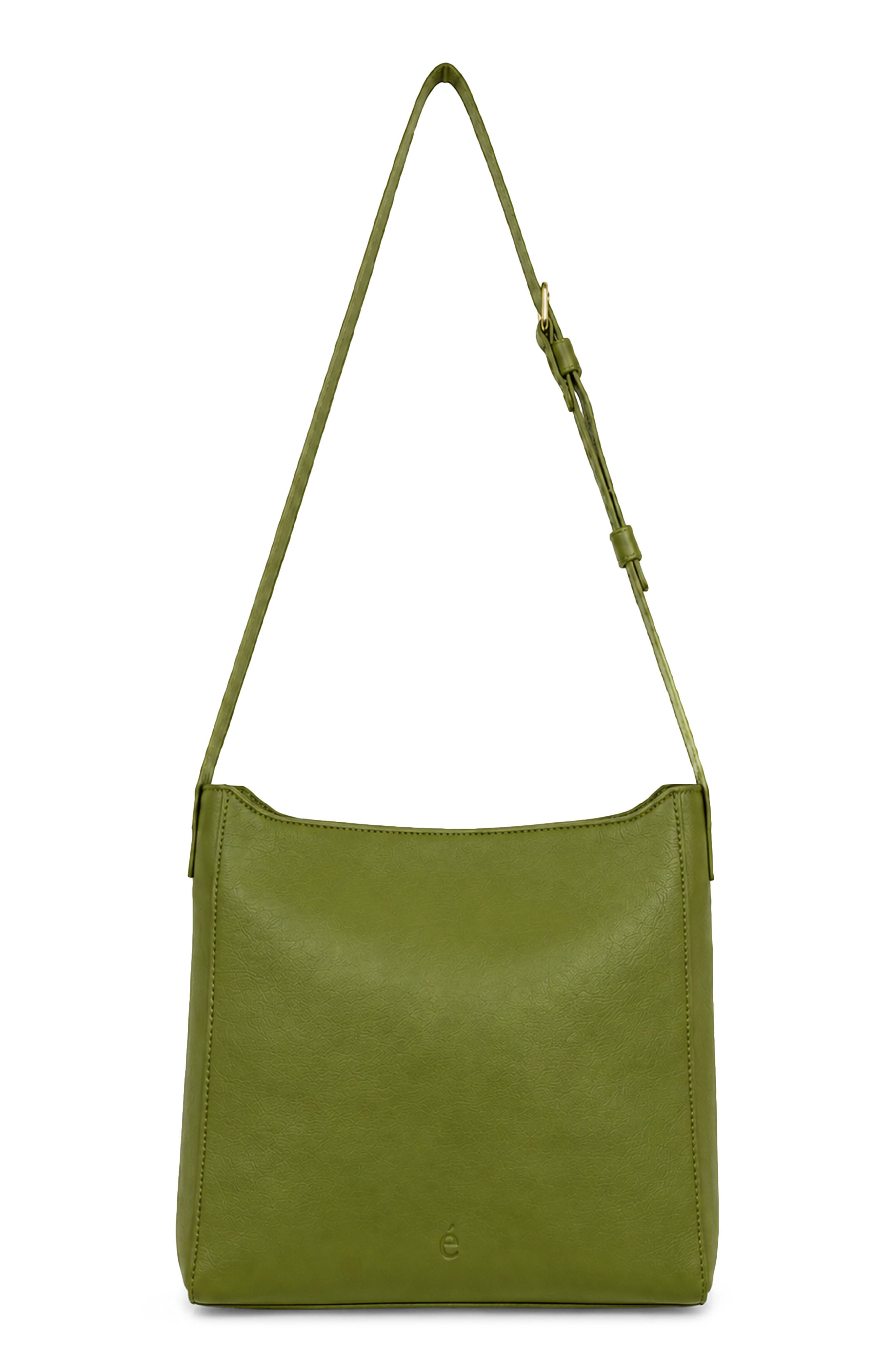 Brigitte Leather Crossbody Bag, Alternate, color, SEA KELP