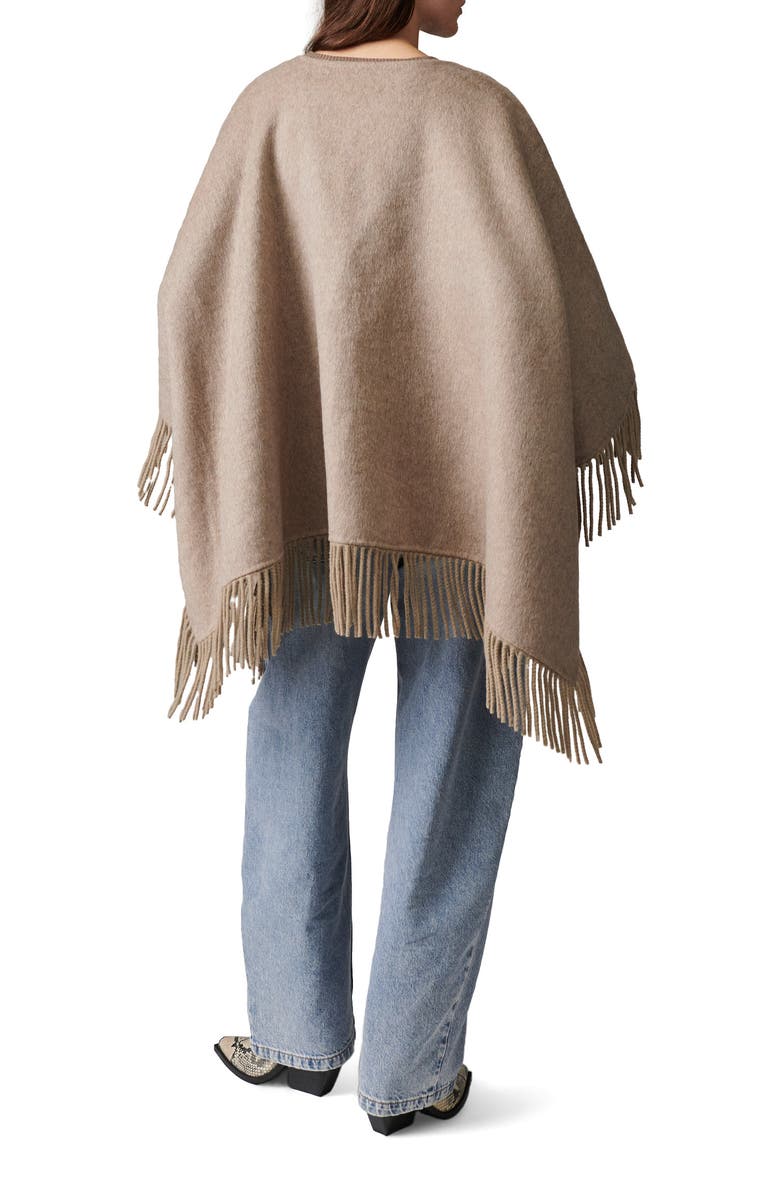 DAY Birger et Mikkelsen Fringed Open Front Poncho, Alternate, color, Beige Melange