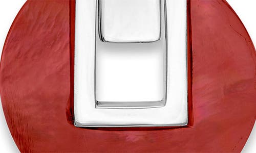 Samuel B. Round Hinge Earrings In Red
