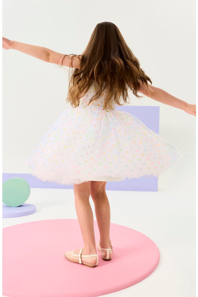 Kids' Wishes Tulle Dress, Alternate, color, CREAM