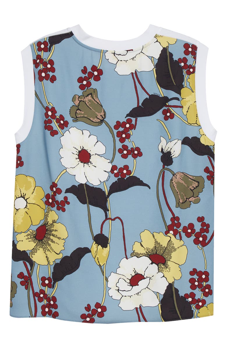 Marni Floral Back Cotton Tank, Alternate, color, 00W01lily White