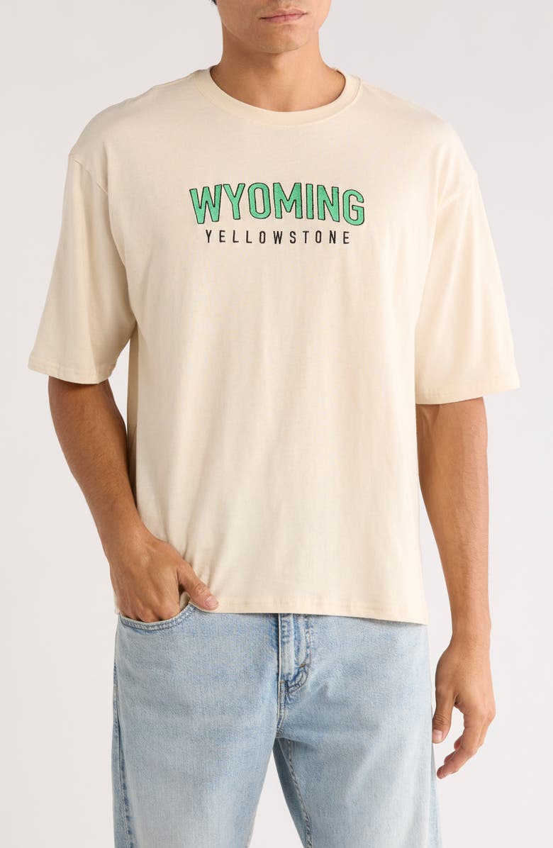 Goodie Two Sleeves Wyoming Graphic T-Shirt, Main, color, Dust