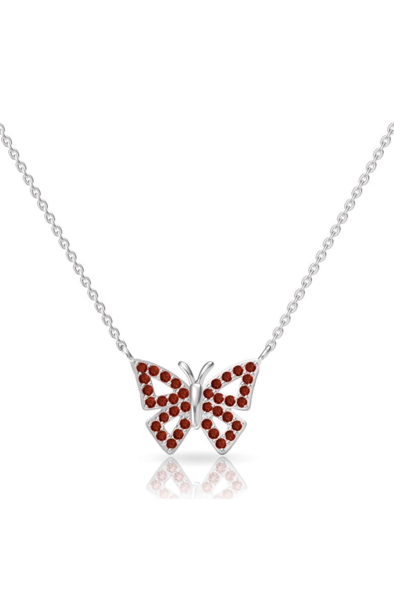 Donatello Gian Red Butterfly Pendant Necklace, Main, color, Red