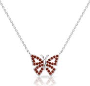 Donatello Gian Red Butterfly Pendant Necklace