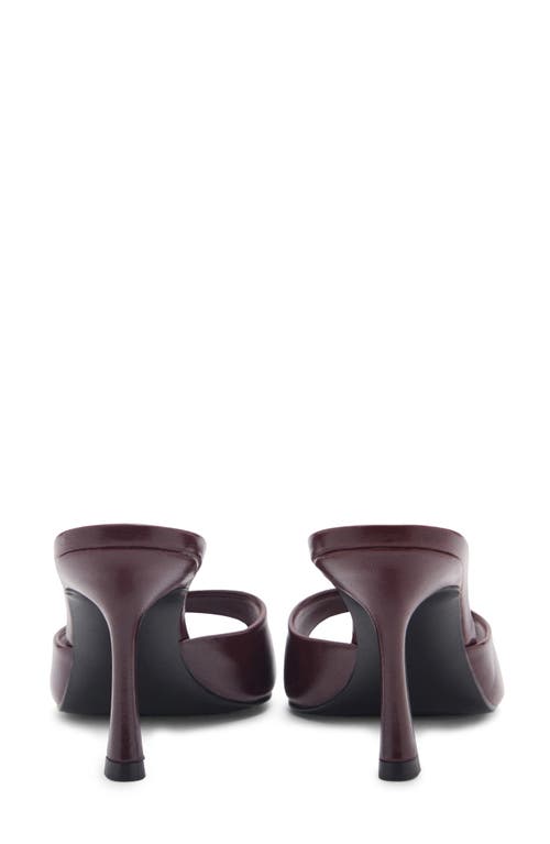 Mango Pointed Toe Slide Sandal In Burgundy