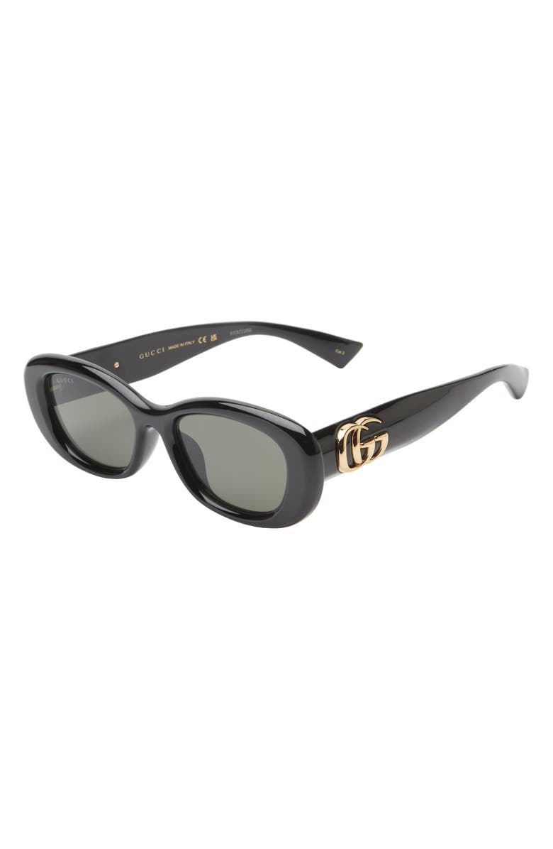 Gucci 53mm Polarized Oval Sunglasses, Alternate, color,