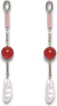 Lady Grey Roses Drop Earrings