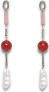 Lady Grey Roses Drop Earrings