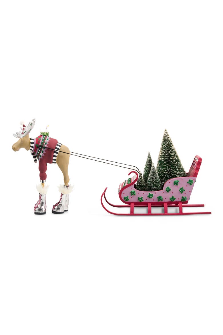 Patience Brewster Mooseltoe Mini Statue, Alternate, color, RED