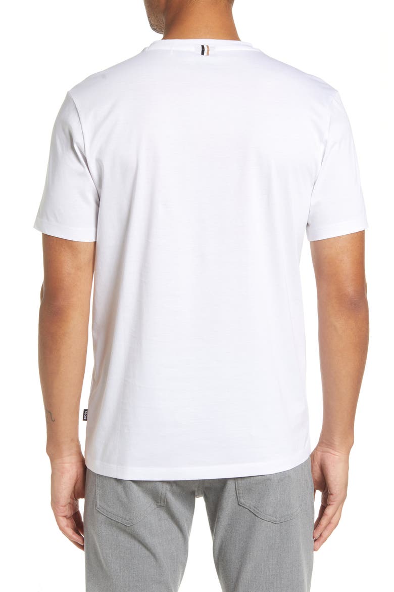 Tessler Slim Fit White Cotton T-Shirt, Alternate, color, WHITE