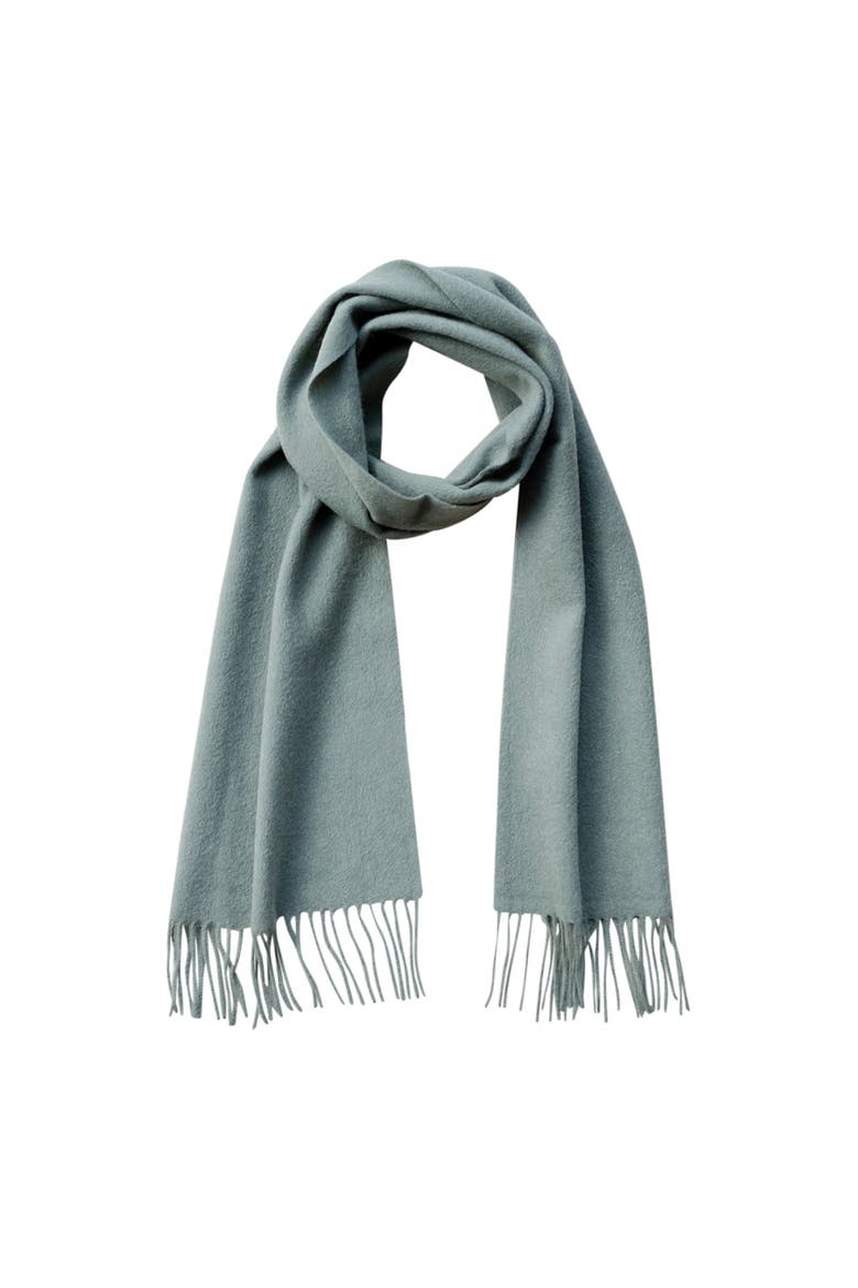 Lambswool Block Color Scarf, Main, color, Sage Melange