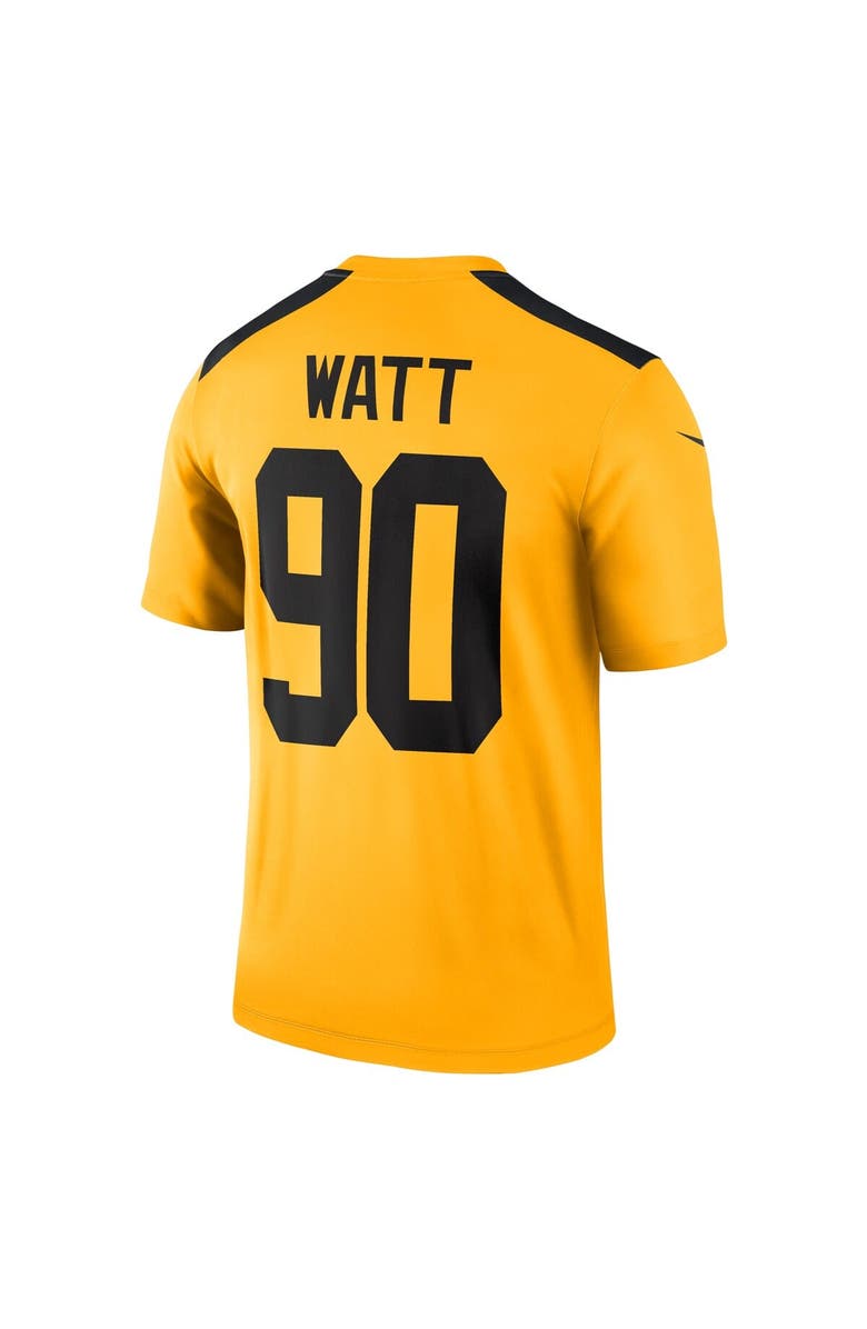 Nike Men's Nike T.J. Watt Gold Pittsburgh Steelers Alternate 1933 Throwback Legend Player Performance Top, Alternate, color, Gold