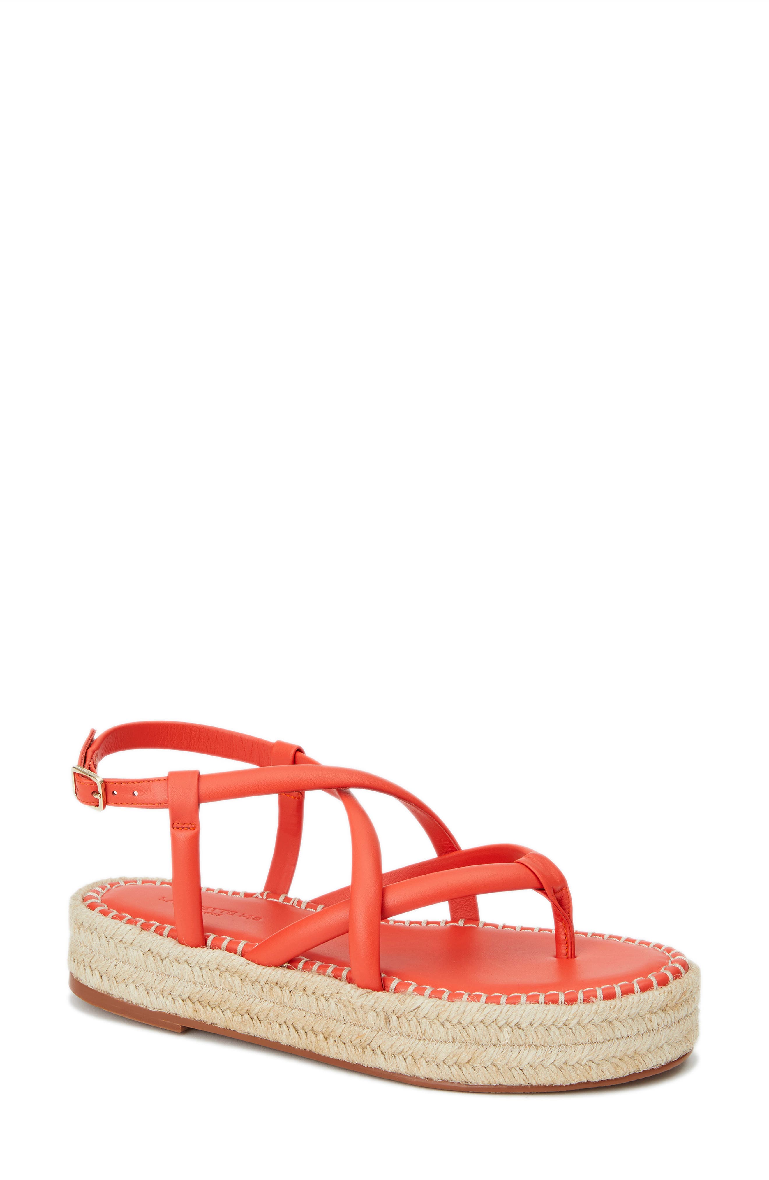 Lafayette 148 New York Zoe Slingback Espadrille Platform Sandal, Main, color, 