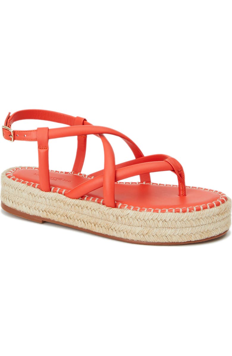 Lafayette 148 New York Zoe Slingback Espadrille Platform Sandal, Main, color,