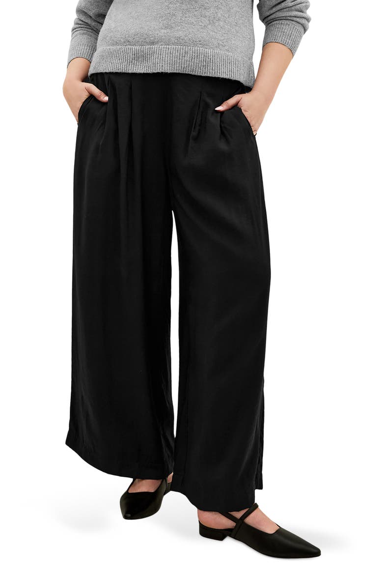Alana Relaxed Wide Leg Pants, Main, color, BLACK