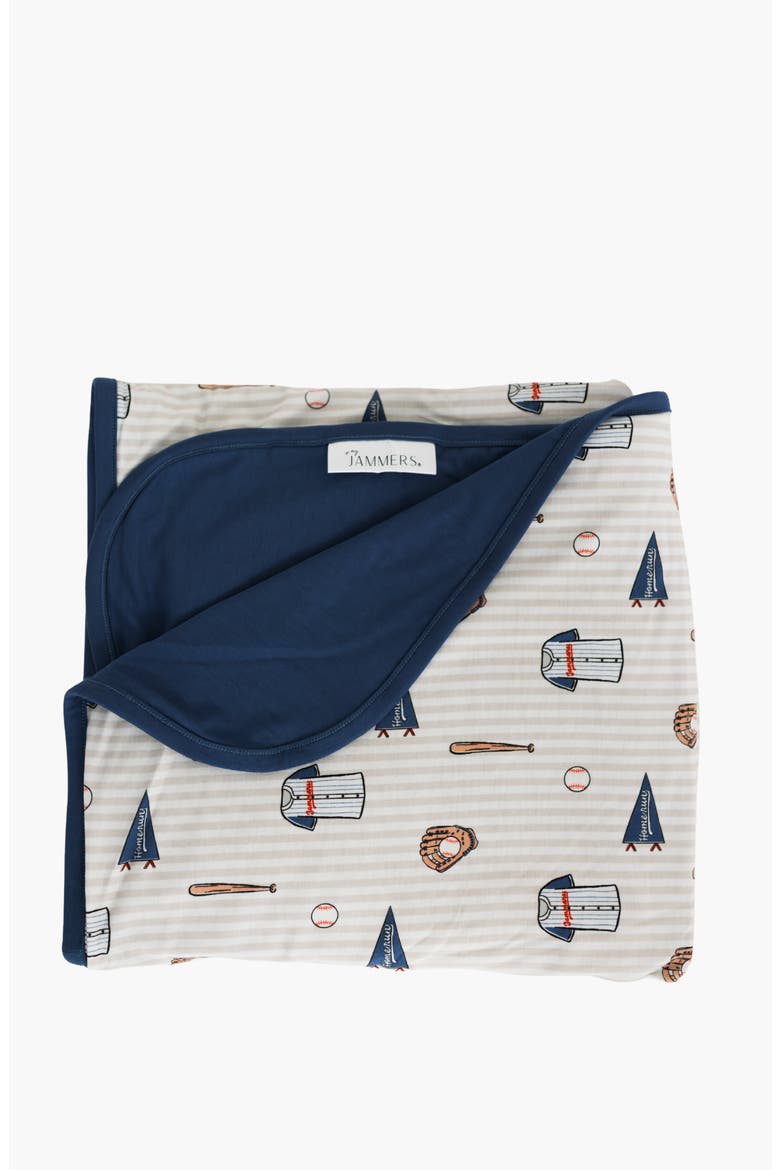 Baseball Blanket, Main, color, Blue Baseball